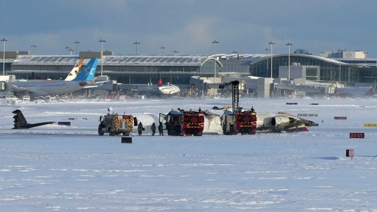 Multiple injuries after Delta flight flips over on landing in Toronto