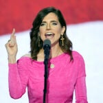 FILE - Rep. Nancy Mace, R-SC., speaks during the Republican National Convention July 17, 2024, in Milwaukee.