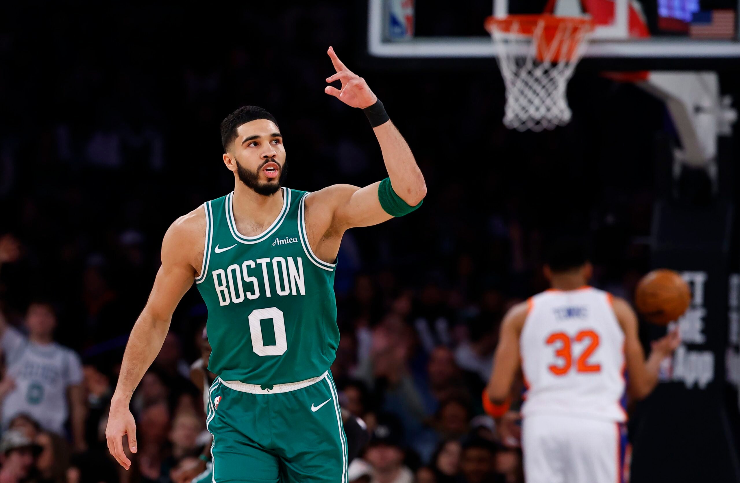Jayson Tatum said he tried to put on a show for Denzel Washington