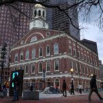 Visitors pass through Faneuil Hall Marketplace in Boston, MA on Feb. 2, 2023