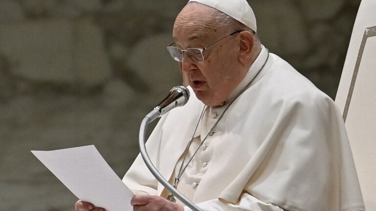 Pope is conscious, receiving supplemental oxygen, had a peaceful night following respiratory crisis