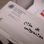 ICE documents in the home of Zeneyda Hernandez-Molina, 37. Her daughter, Zeneyda Barrera, 18, was arrested by ICE after a spat with her siblings.