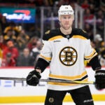 Boston Bruins center Charlie Coyle (13) in action during the second period of an NHL hockey game against the Washington Capitals, Tuesday, Dec. 31, 2024, in Washington.