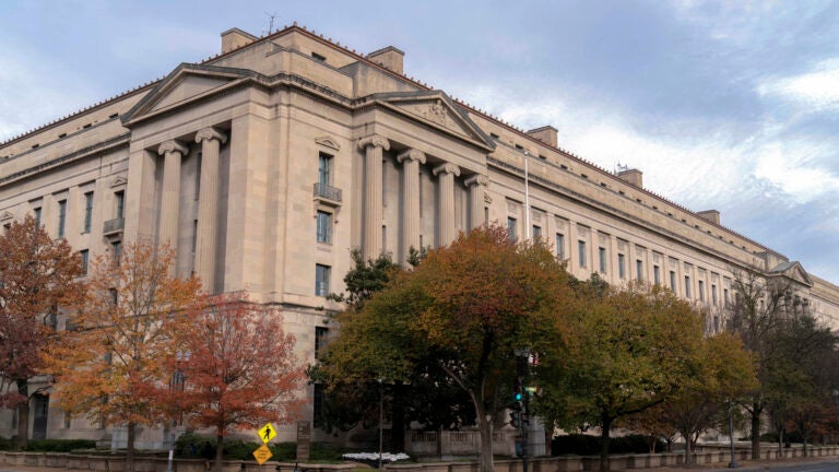 The U.S. Department of Justice building is seen in Washington.
