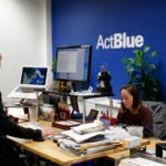 Workers at ActBlue in Somerville, seen here in 2018.
