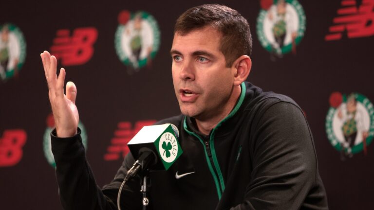 Brighton, MA - 6/1/2023 - 02STEVENS - Celtics president Brad Stevens during a press conference at the Auerbach Center in Brighton, MA.