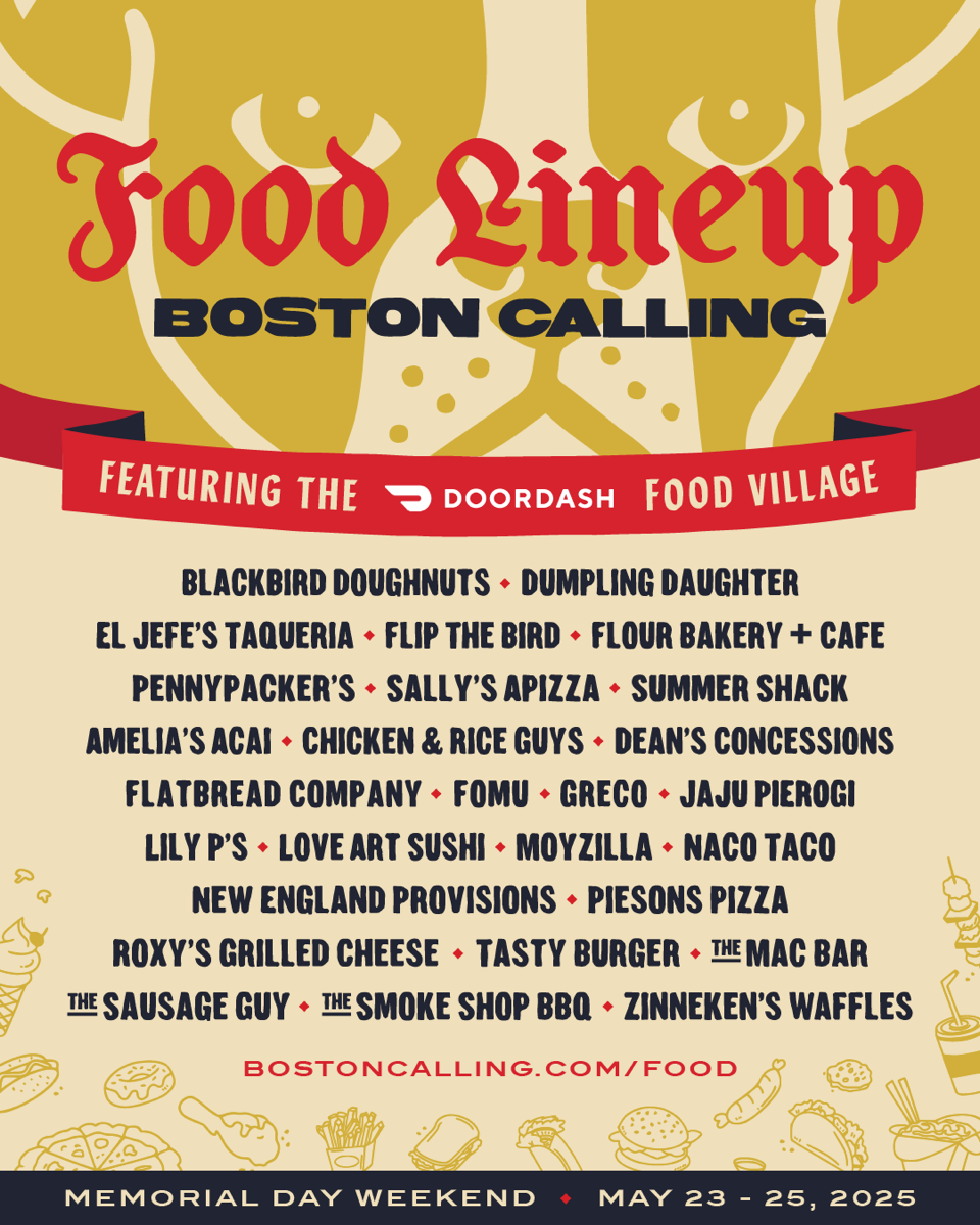 Boston Calling 2025's food and drink lineup.