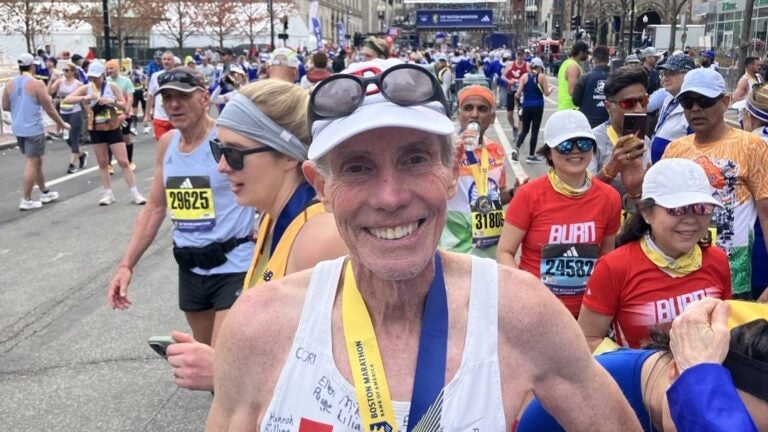 Mike Beeman, 68, has now run 48 consecutive Boston Marathons.
