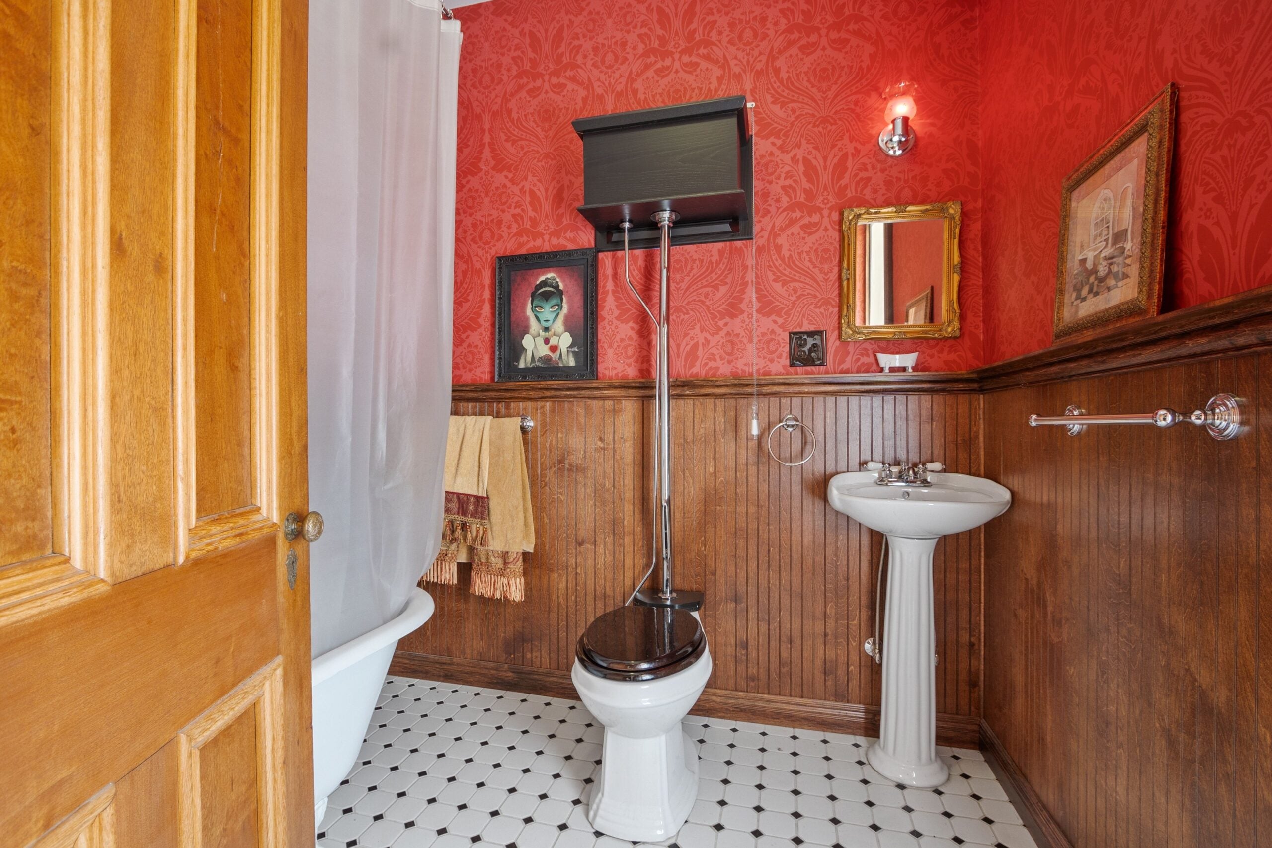A bathroom at the S.K. Pierce Mansion.