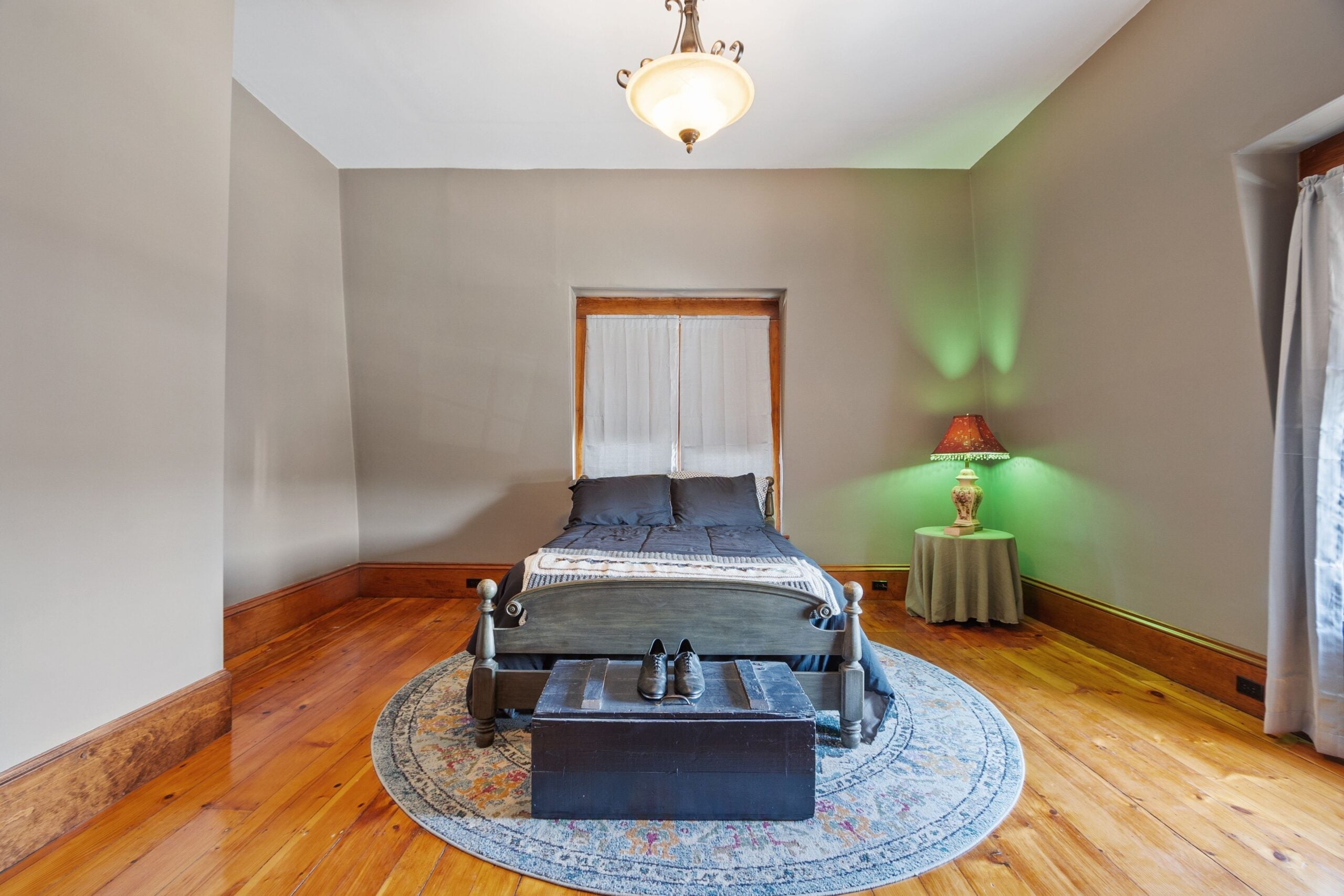 A bedroom at the S.K. Pierce Mansion.