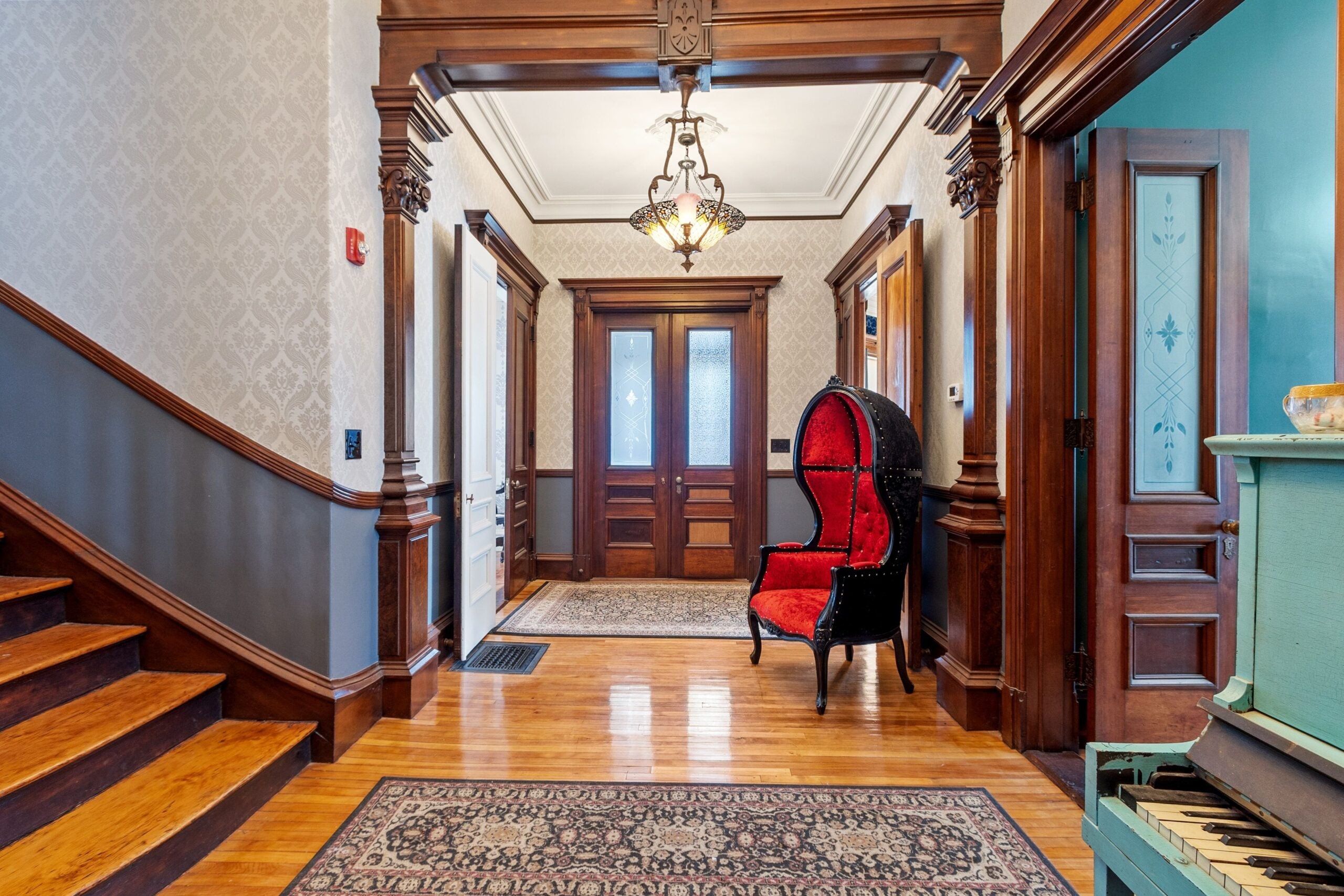 The entry at the S.K. Pierce Mansion.