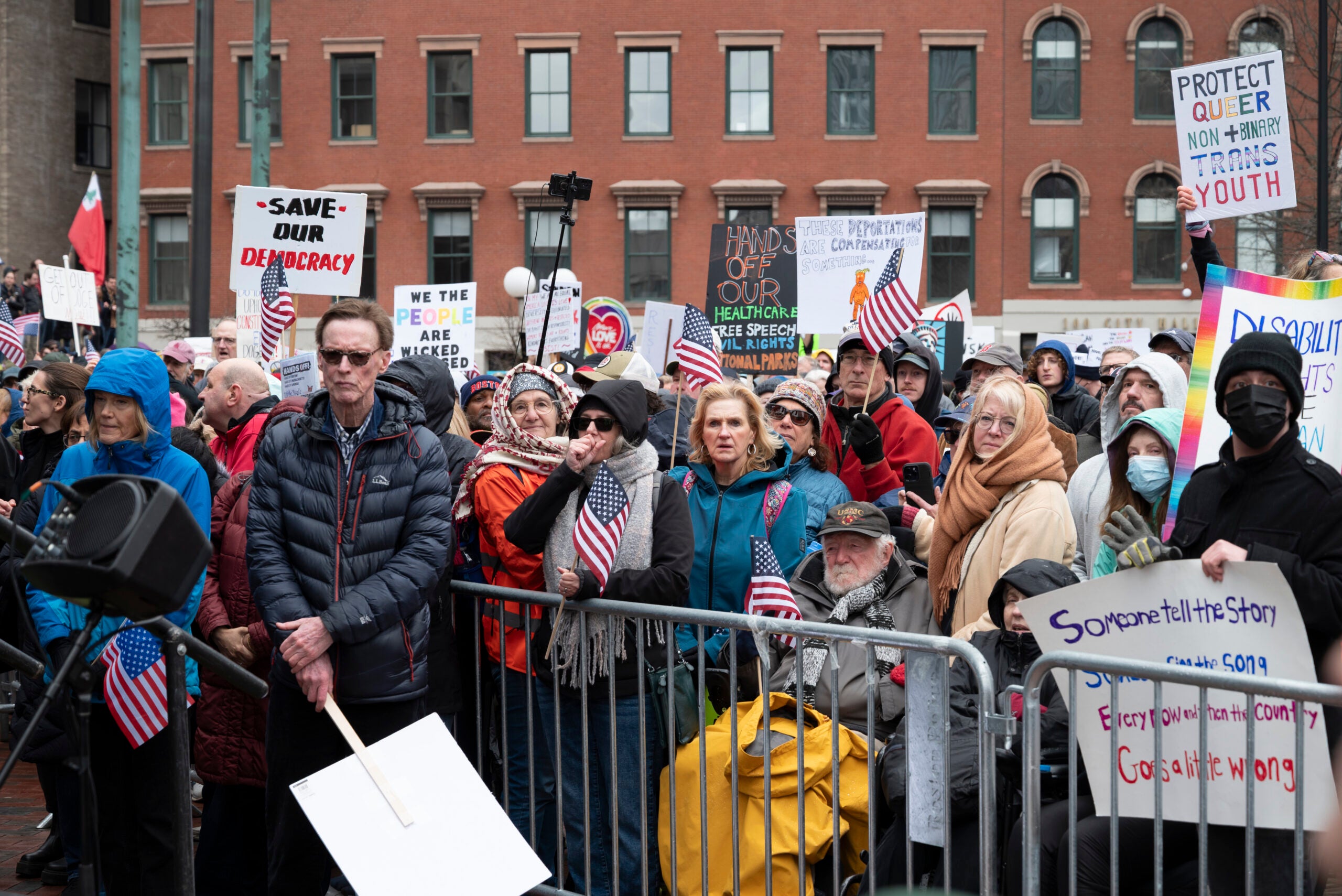 Thousands march to protest Trump in 'Hands Off! rally