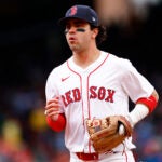 Boston Red Sox third baseman Marcelo Mayer (39) on the field during the eighth inning at Fenway Park.