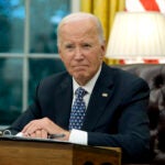 FILE - President Joe Biden speaks from the Oval Office of the White House in Washington, Sept. 30, 2024.