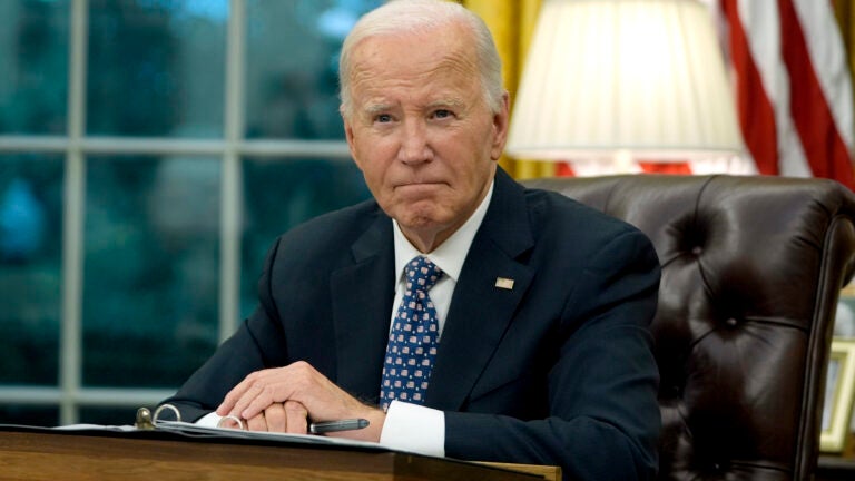 FILE - President Joe Biden speaks from the Oval Office of the White House in Washington, Sept. 30, 2024.
