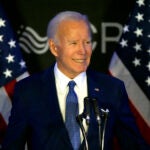 Former President Joe Biden speaks at the Advocates, Counselors, and Representatives for the Disabled conference in Chicago, Tuesday, April 15, 2025.