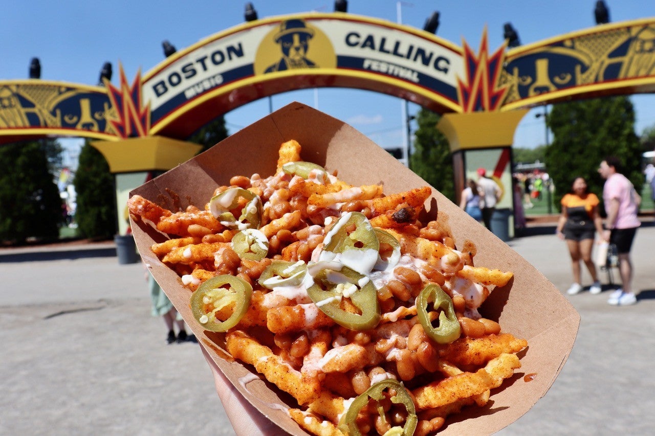 Boston Calling 2025 food lineup includes loaded fries from The Smoke Shop.
