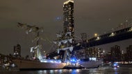 Tall ship strikes Brooklyn Bridge, snapping masts and killing 2 crew