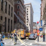 The Boston Fire Department responded to a two-alarm fire at an office building in downtown Boston.