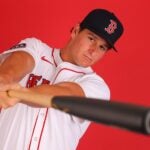 FORT MYERS, FLORIDA - FEBRUARY 18: Roman Anthony #48 of the Boston Red Sox poses for a portrait during photo day at JetBlue Park at Fenway South on February 18, 2025 in Fort Myers, Florida.