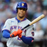New York Mets' Juan Soto steps in to bat against the Arizona Diamondbacks during the first inning of a baseball game Tuesday, May 6, 2025, in Phoenix.