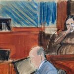 Cassie Ventura wipes tears from her eye while testifying in Manhattan federal court, Tuesday, May 13, 2025, in New York.