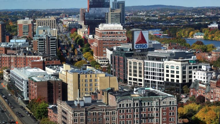 A view of Kenmore Square in Boston.