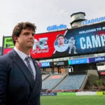 The New England Patriots welcomed their first round draft choice, Will Campbell to Gillette Stadium where he was presented a game jersey and talked with the media on the field.