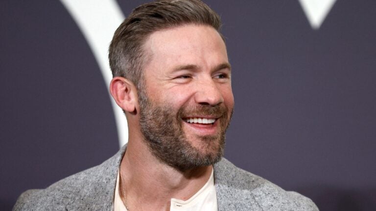 NEW ORLEANS, LOUISIANA - FEBRUARY 06: Former NFL player and FOX NFL Kickoff analyst Julian Edelman speaks to the media during FOX Sports Media Day at Ernest N. Morial Convention Center on February 06, 2025 in New Orleans, Louisiana.