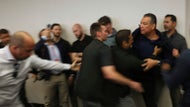 California Sen. Alex Padilla forcefully removed from Kristi Noem's press conference by security