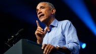 Obama, back in public eye, offers a careful warning of a Democratic slide