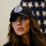 Homeland Security Secretary Kristi Noem holds a news conference regarding the recent protests in Los Angeles on Thursday, June 12, 2025.