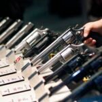 FILE - In this Jan. 19, 2016 file photo, handguns are displayed at the Smith & Wesson booth at the Shooting, Hunting and Outdoor Trade Show in Las Vegas.