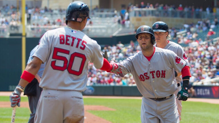 Mookie Betts Dustin Pedroia Red Sox