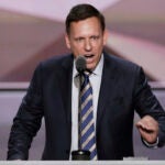 FILE - In this July 21, 2016, file photo, entrepreneur Peter Thiel speaks during the final day of the Republican National Convention in Cleveland.