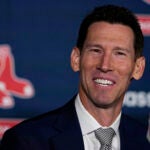 Boston Red Sox chief baseball officer Craig Breslow during a press availability at Fenway Park, Nov. 2, 2023, in Boston.