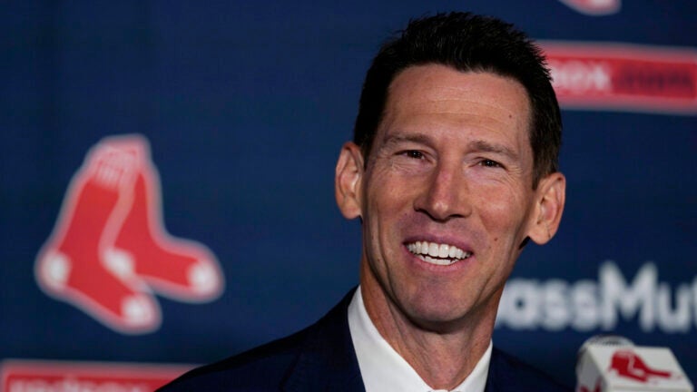Boston Red Sox chief baseball officer Craig Breslow during a press availability at Fenway Park, Nov. 2, 2023, in Boston.