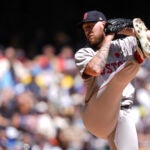 Boston Red Sox's Garrett Crochet pitches during the first inning of a baseball game against the Milwaukee Brewers, Monday, May 26, 2025, in Milwaukee.