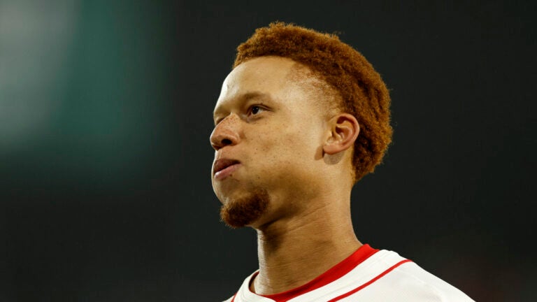 Boston Red Sox second baseman Kristian Campbell (28) during the seventh inning at Fenway Park on June 9, 2025.