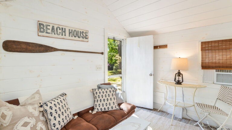 The living space at 358 Route 6A #6.