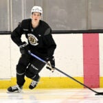 Defenseman Vashek Blanar during the first day of Bruins Development Camp at Warrior Arena in Brighton on Monday, June 30, 2025.