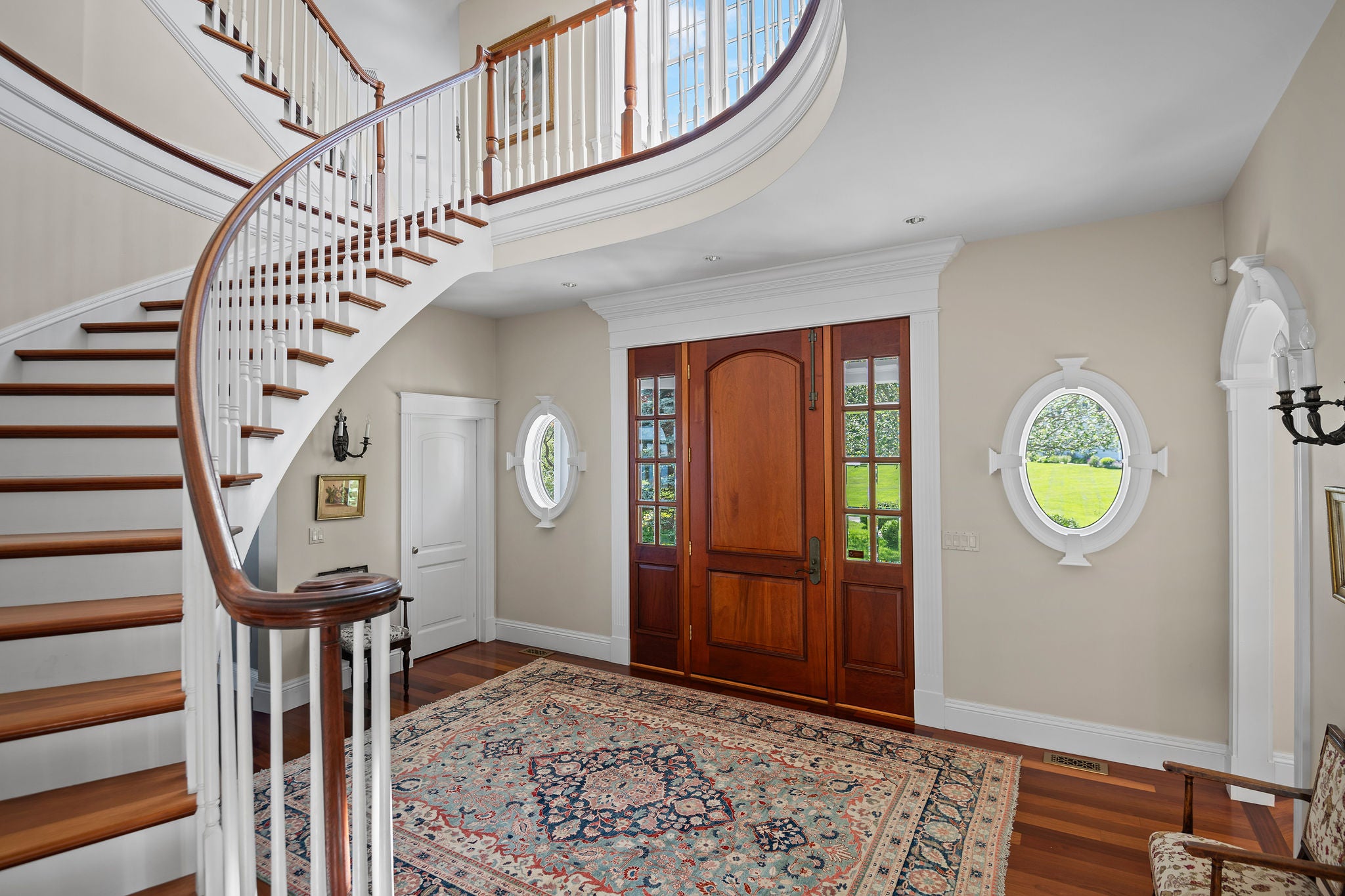 The grand staircase and entry.
