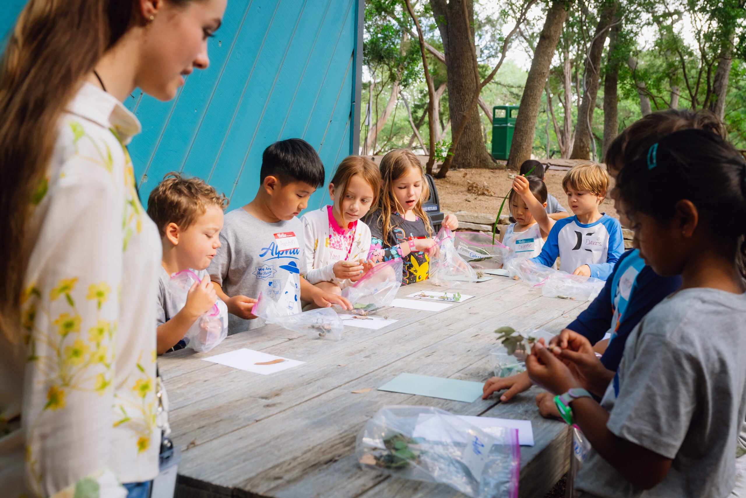 Camp students created cyanotypes, an early photographic printing form at an Alpha summer camp.