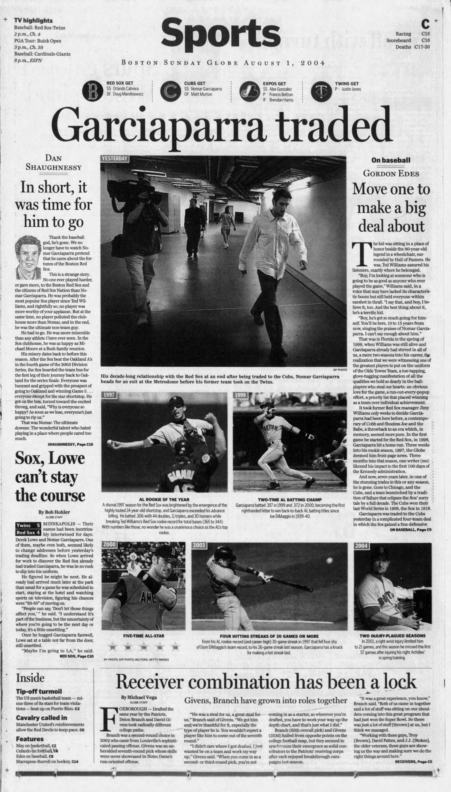 2004 Globe Sports Nomar Garciaparra Red Sox Trade