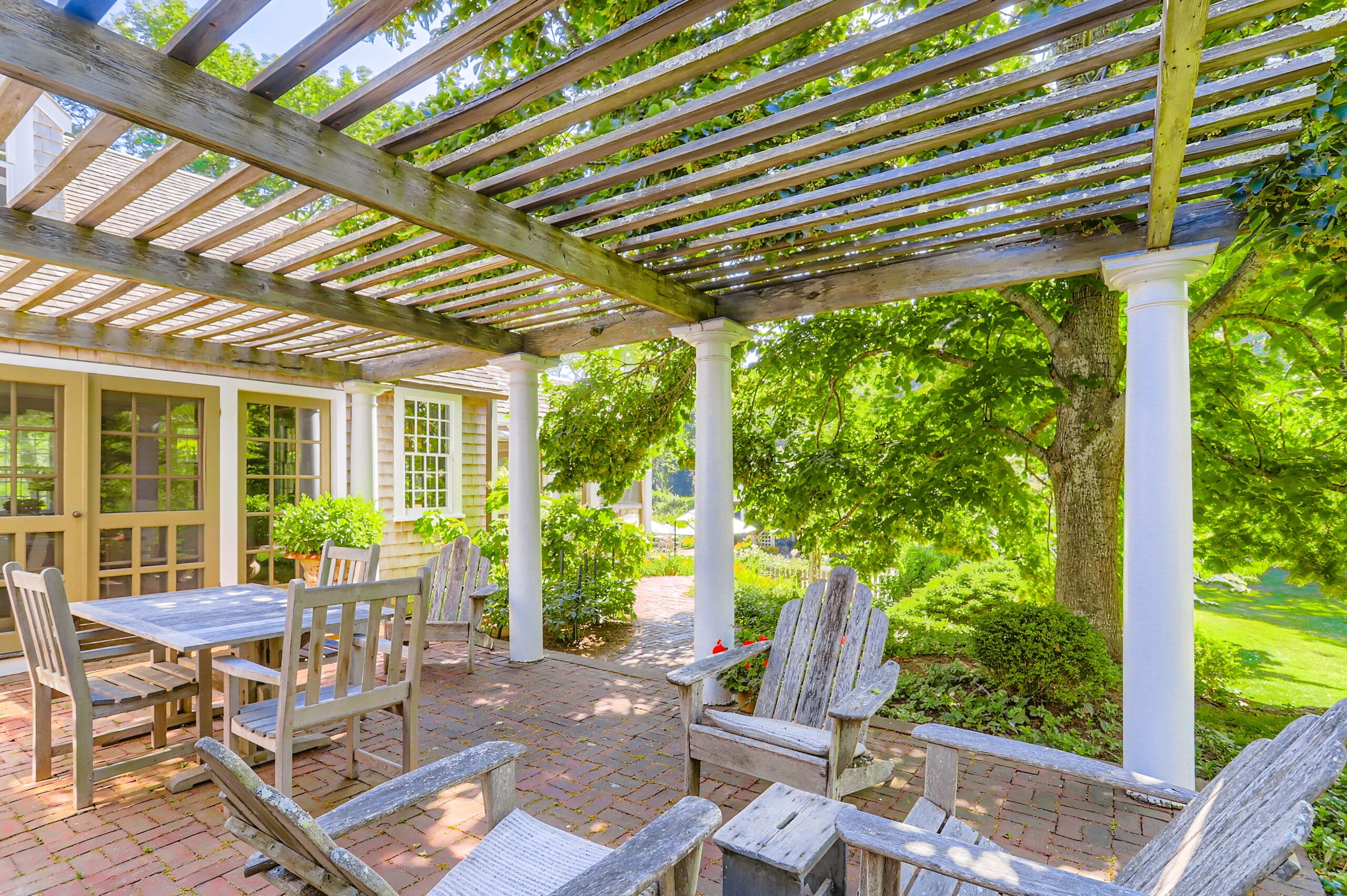 The terrace off the dining room.