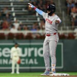 Trevor Story wings celebration