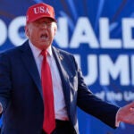 President Donald Trump arrives to speak at a rally at the Iowa State Fairgrounds, Thursday, July 3, 2025, in Des Moines, Iowa.