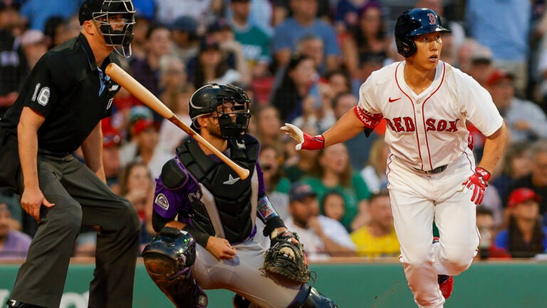 Red Sox designated hitter Masataka Yoshida returned to the lineup and hit a single in his first at bat during the second inning.