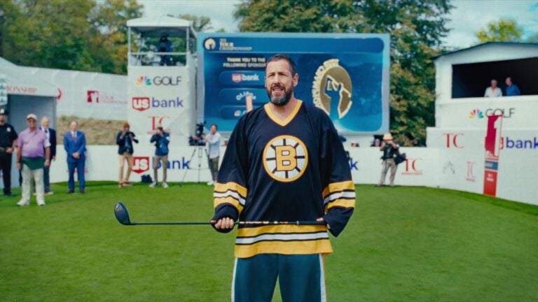 Adam Sandler as Happy Gilmore in Happy Gilmore 2.