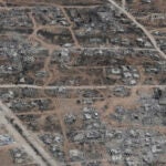 Destroyed buildings in the Gaza Strip.